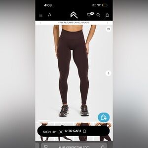 Oner Active effortless leggings in Plum brown regular L